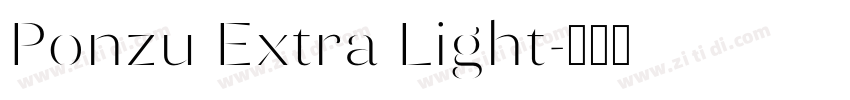 Ponzu Extra Light字体转换